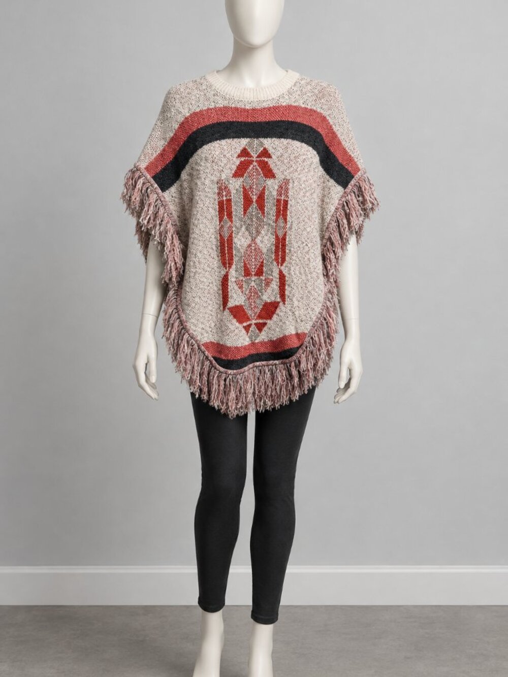 Southwest Boho Inspired open sides poncho One Size from Say What? NY